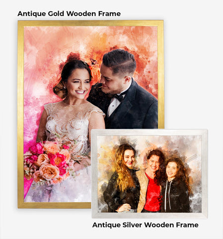quality wooden frames for your watercolour portraits