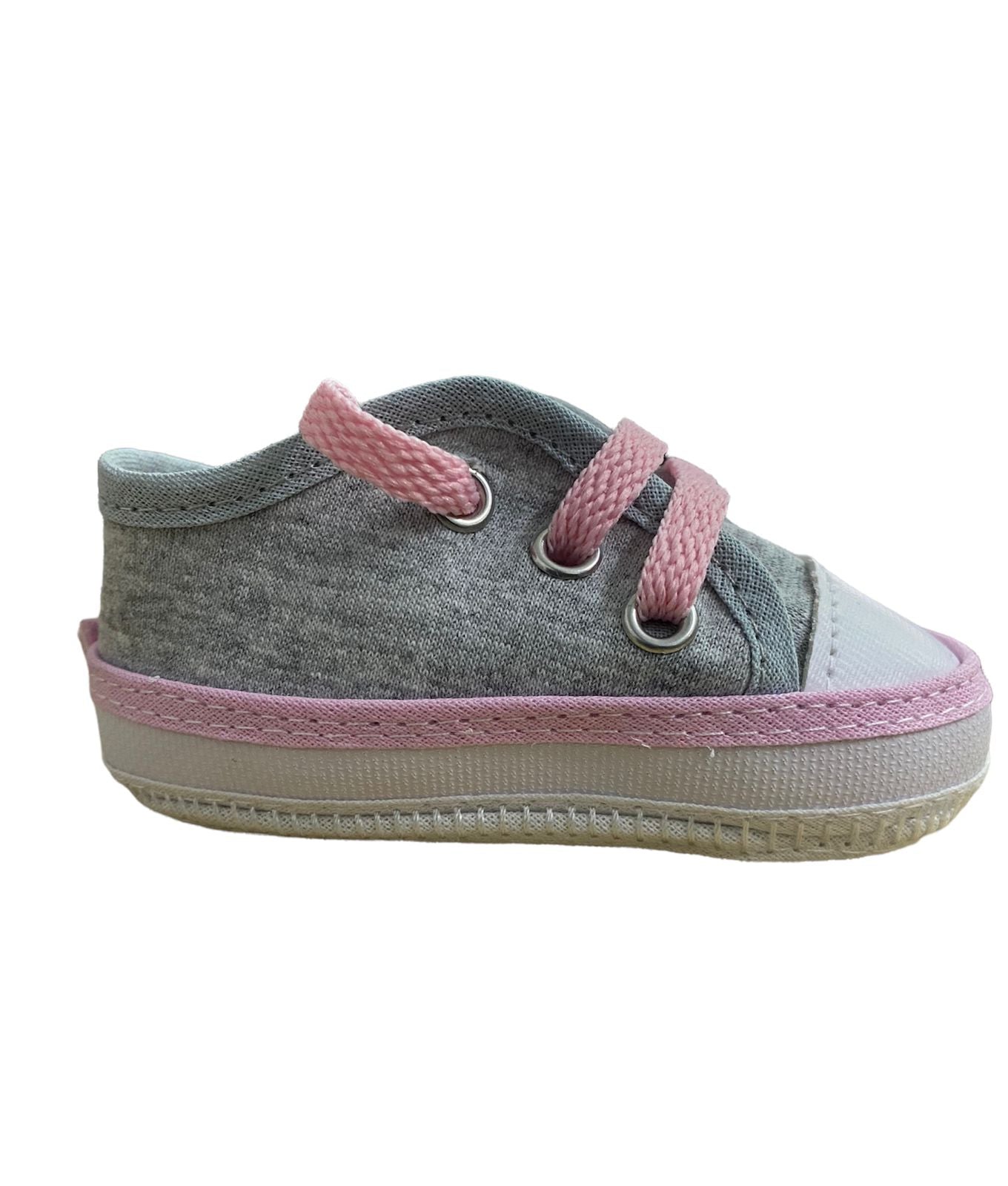 Zapatillas Gris con Rosa