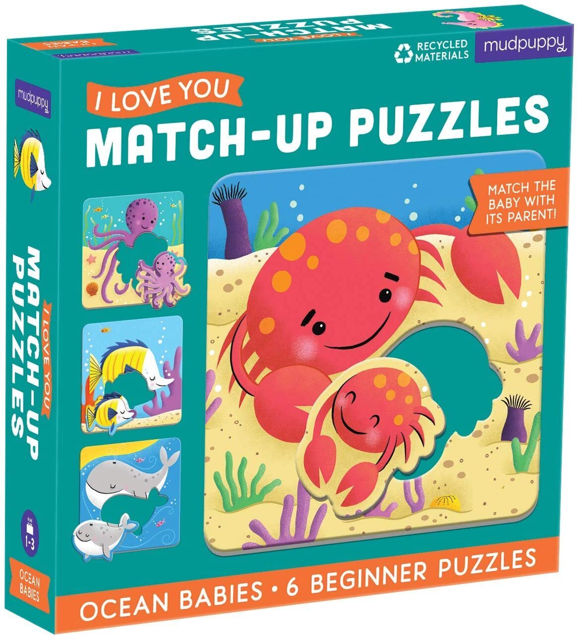 I Love You Match-Up Puzzle Ocean Babies