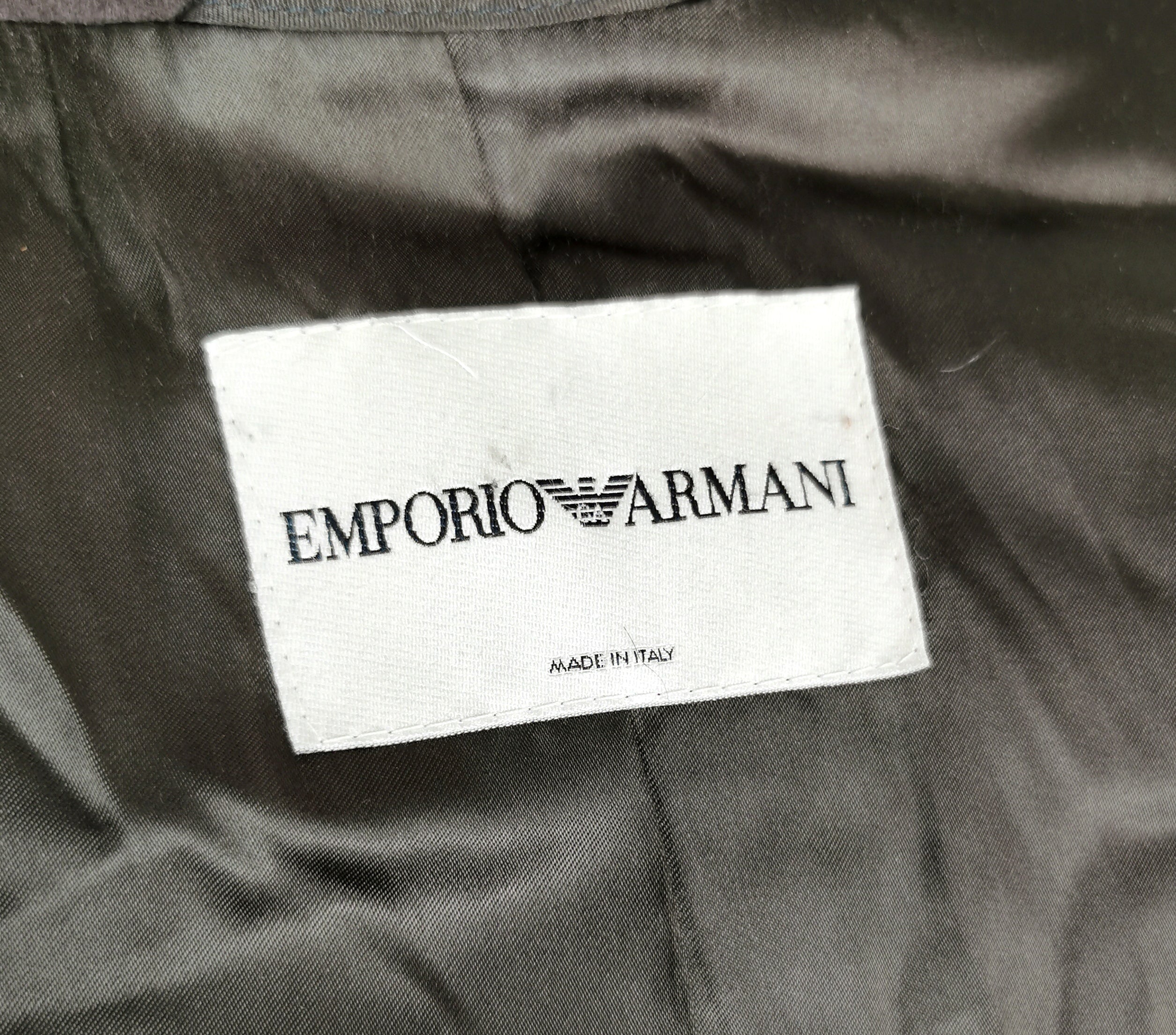 Vintage Emporio Armani metallic trench coat – TCTvintage
