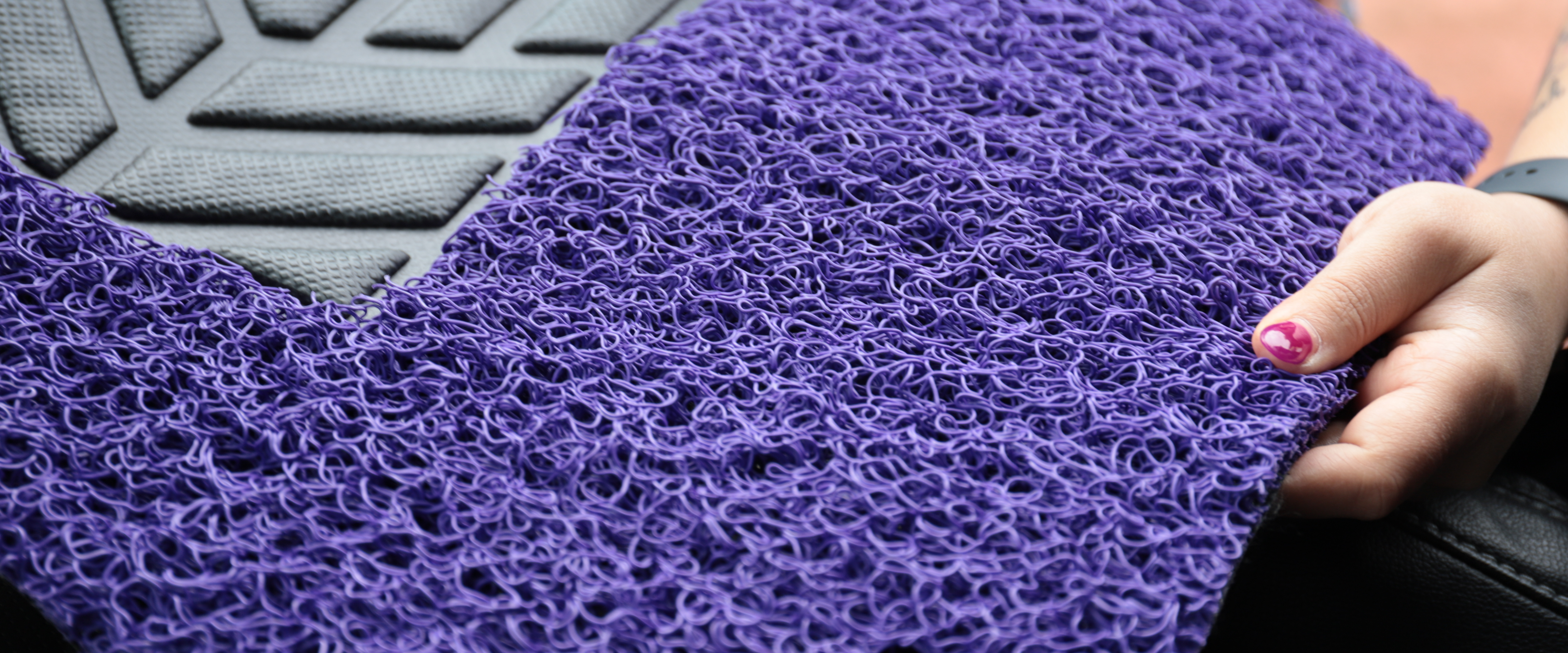 all weather car mats in purple