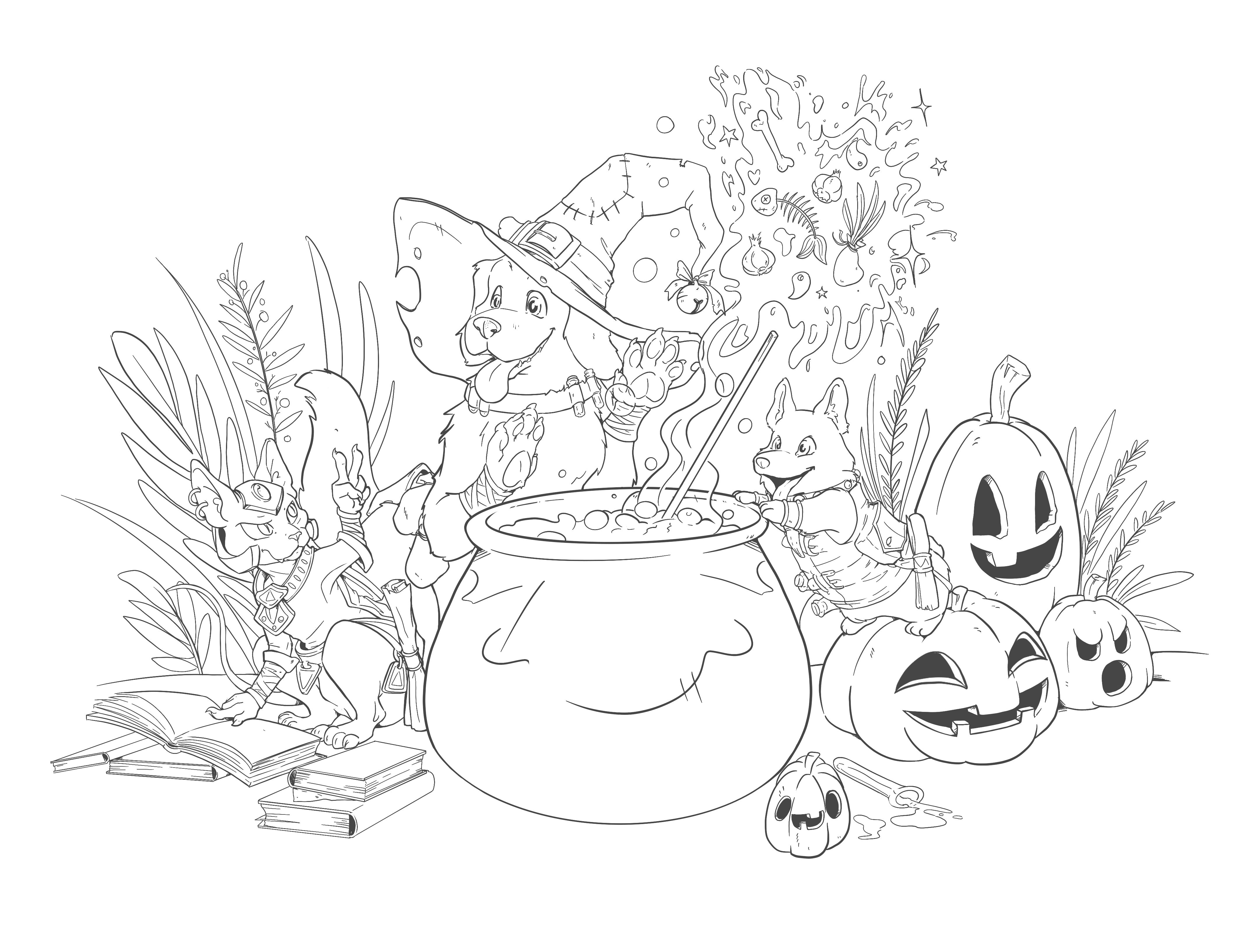 Animal-Adventures-Halloween-Colouring-In