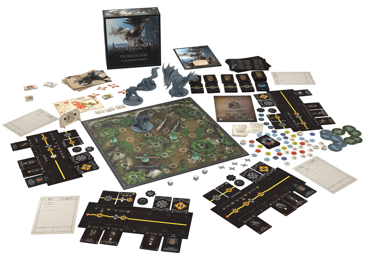 Monster Hunter World: The Board Game by Steamforged Games - Azure Rathalos  & Black Diablos Miniatures Set