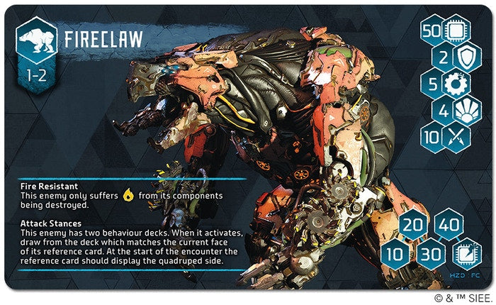 Fireclaw Stat Card Front