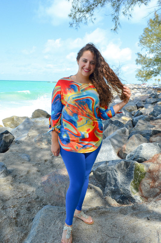 Valentina Capri Legging – Scarlet Macaw Resort Wear