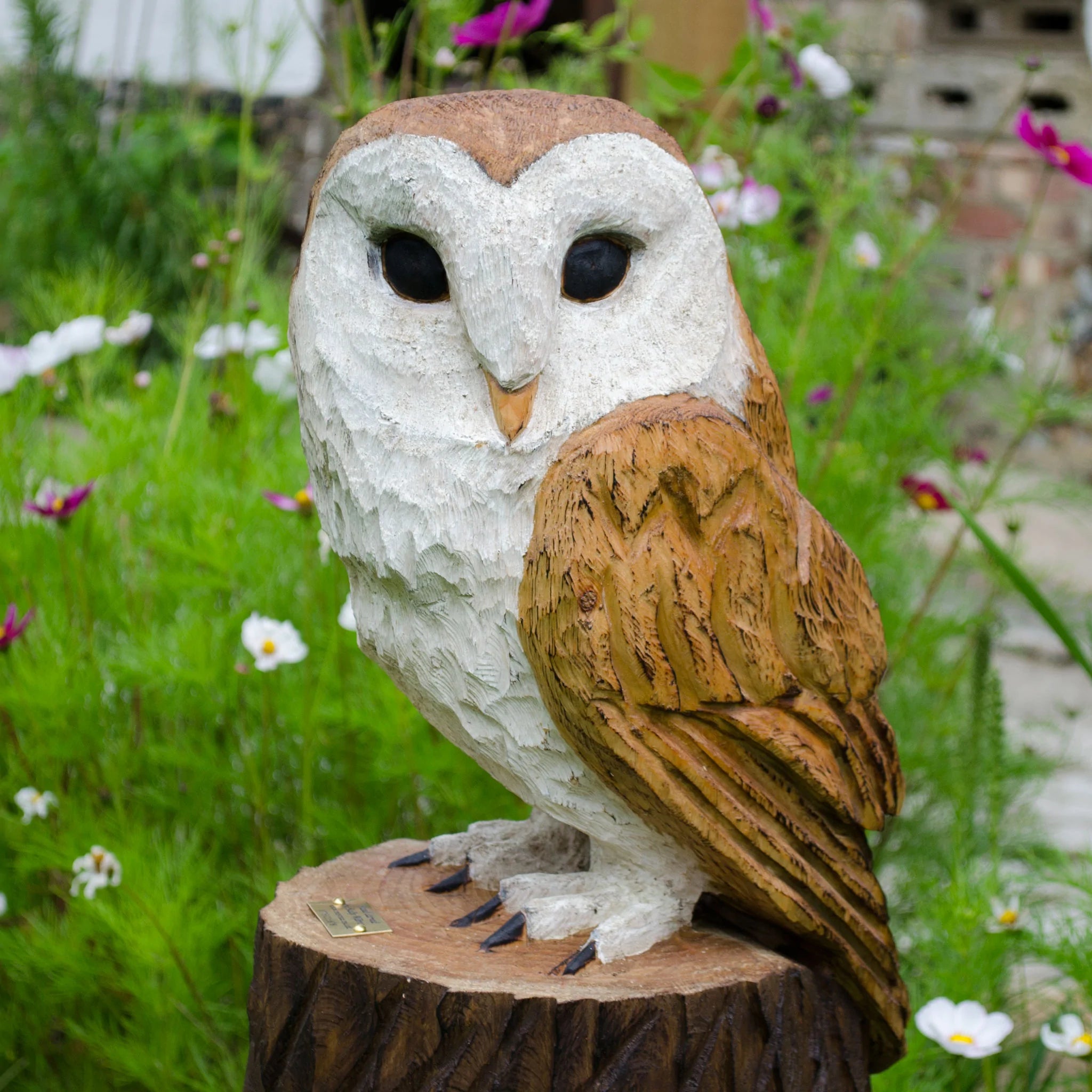 Barn Owl Chainsaw Carving, Garden Artwork, Wood Sculpture – Maytree ...