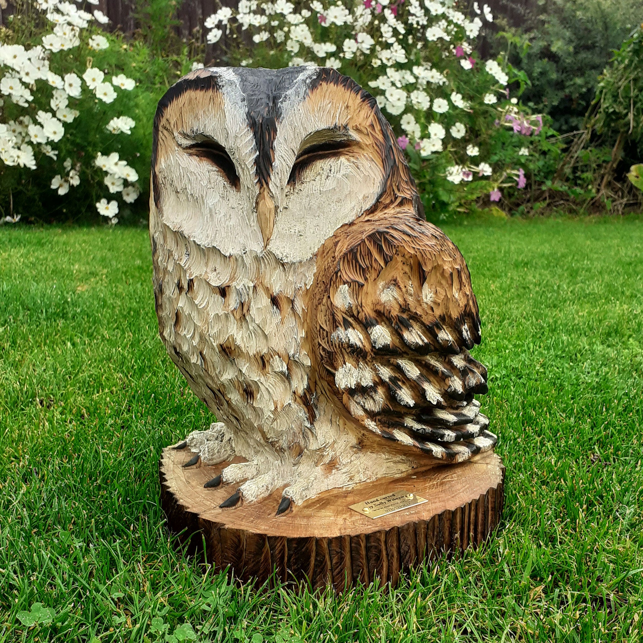 Tawny Owl Chainsaw Carving, Garden Artwork, Wood Sculpture – Maytree ...