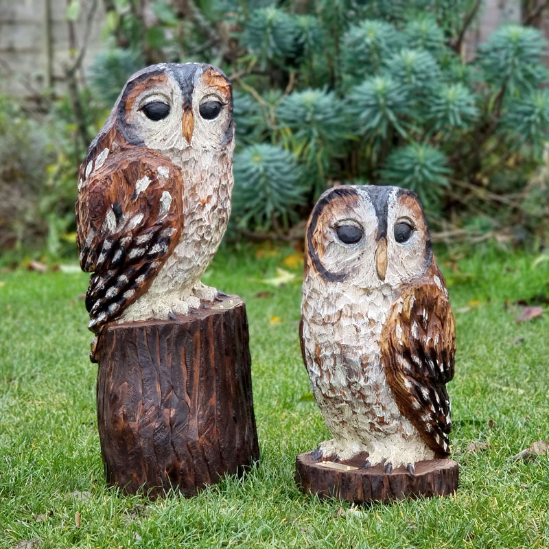 Tawny Owl Chainsaw Carving, Garden Artwork, Wood Sculpture – Maytree ...