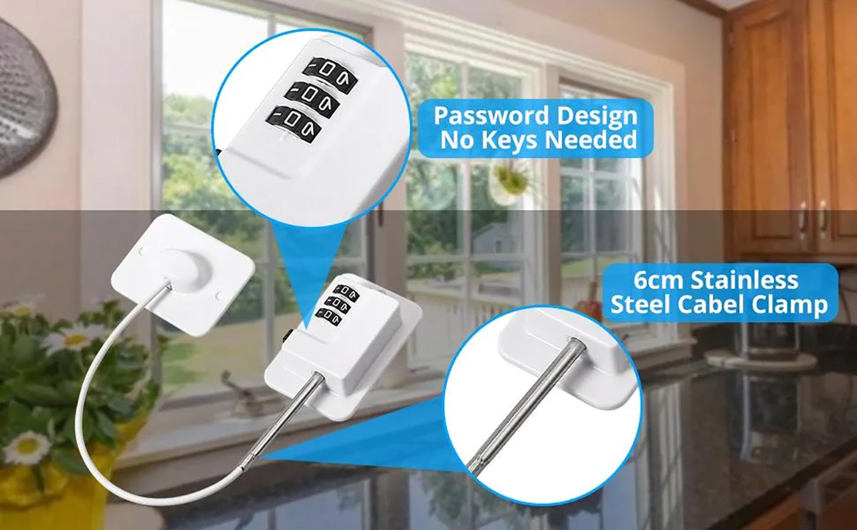 eSynic 2pcs Password Fridge Lock Children Safety Refrigerator Lock