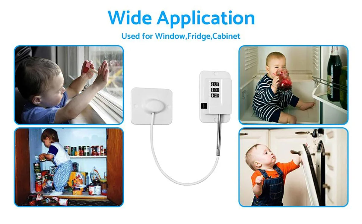 eSynic 2pcs Password Fridge Lock Children Safety Refrigerator Lock