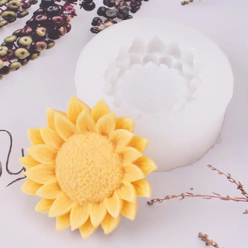 Sunflower Candle Silicone Mold