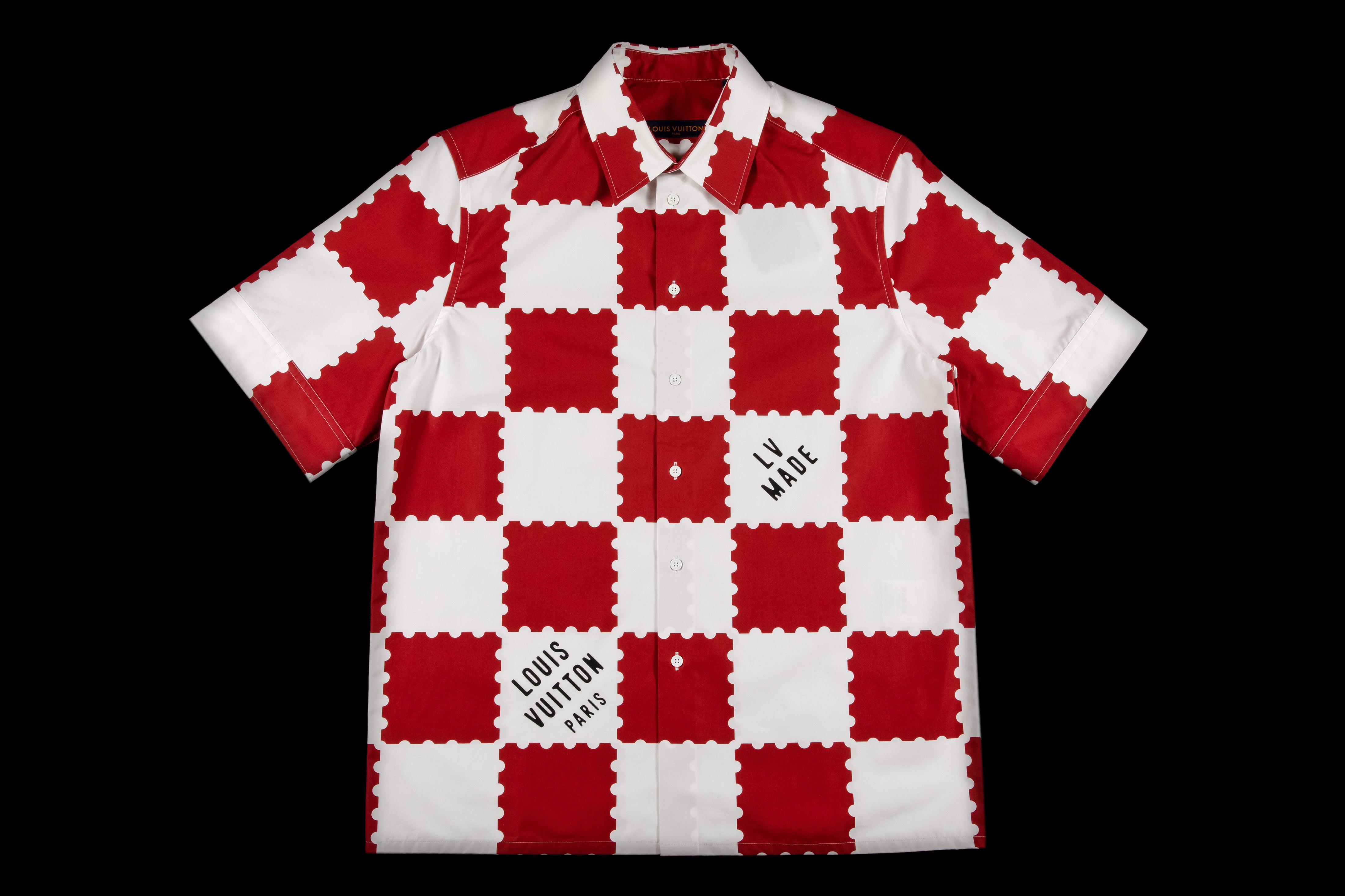 LOUIS VUITTON X NIGO GIANT DAMIER SHORT-SLEEVED SHIRT