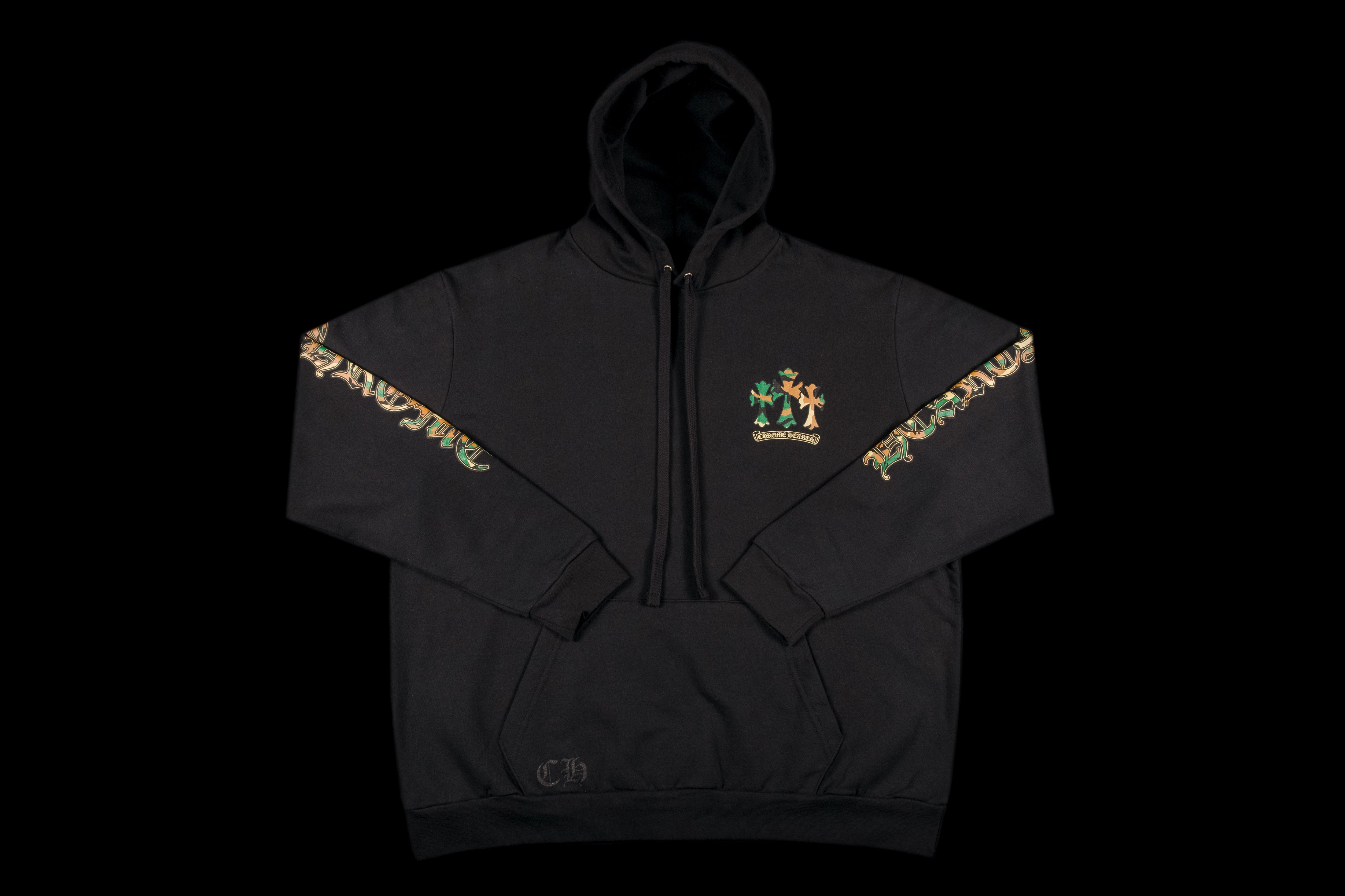 CHROME HEARTS CAMO HORSESHOE CROSS HOODIE