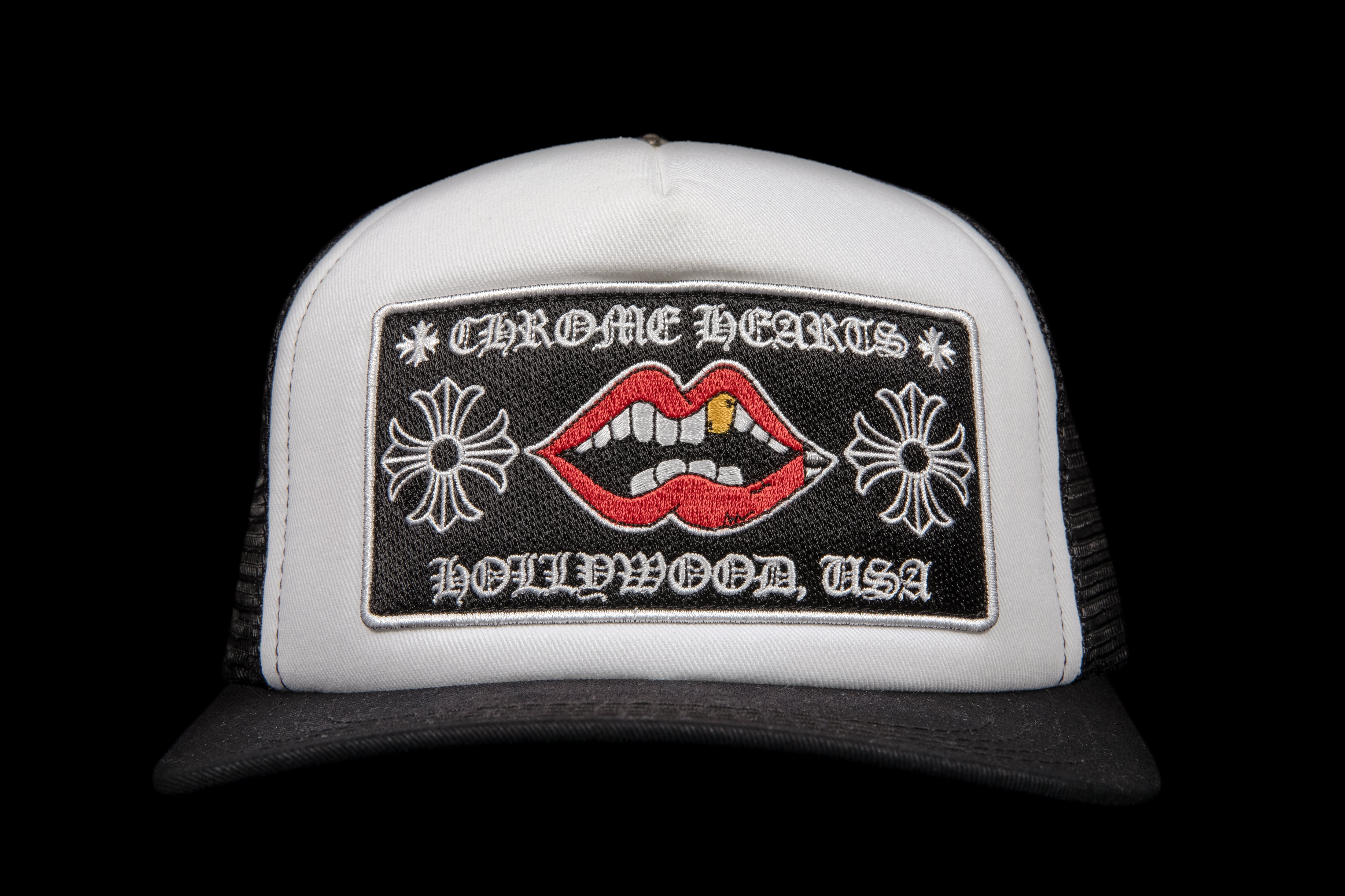 CHROME HEARTS CHOMPER HOLLYWOOD TRUCKER HAT