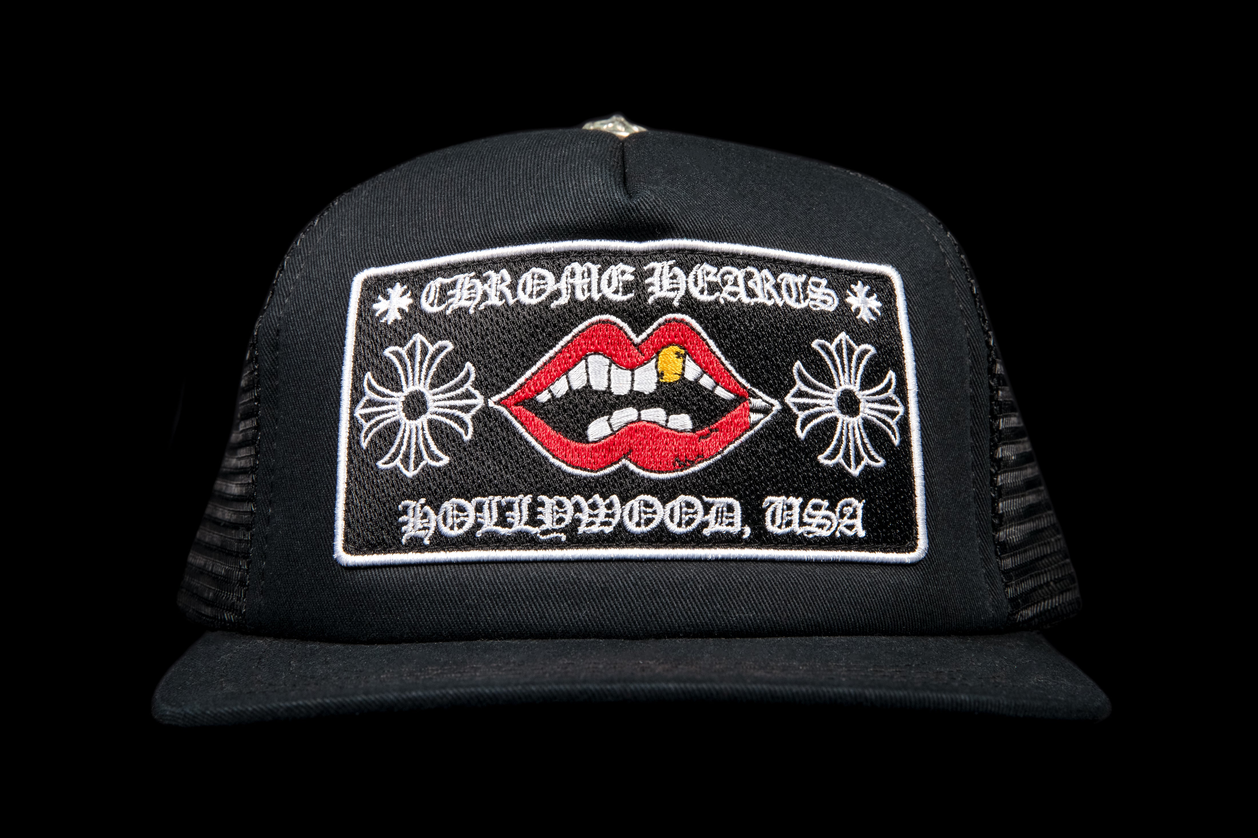 CHROME HEARTS CHOMPER HOLLYWOOD TRUCKER HAT