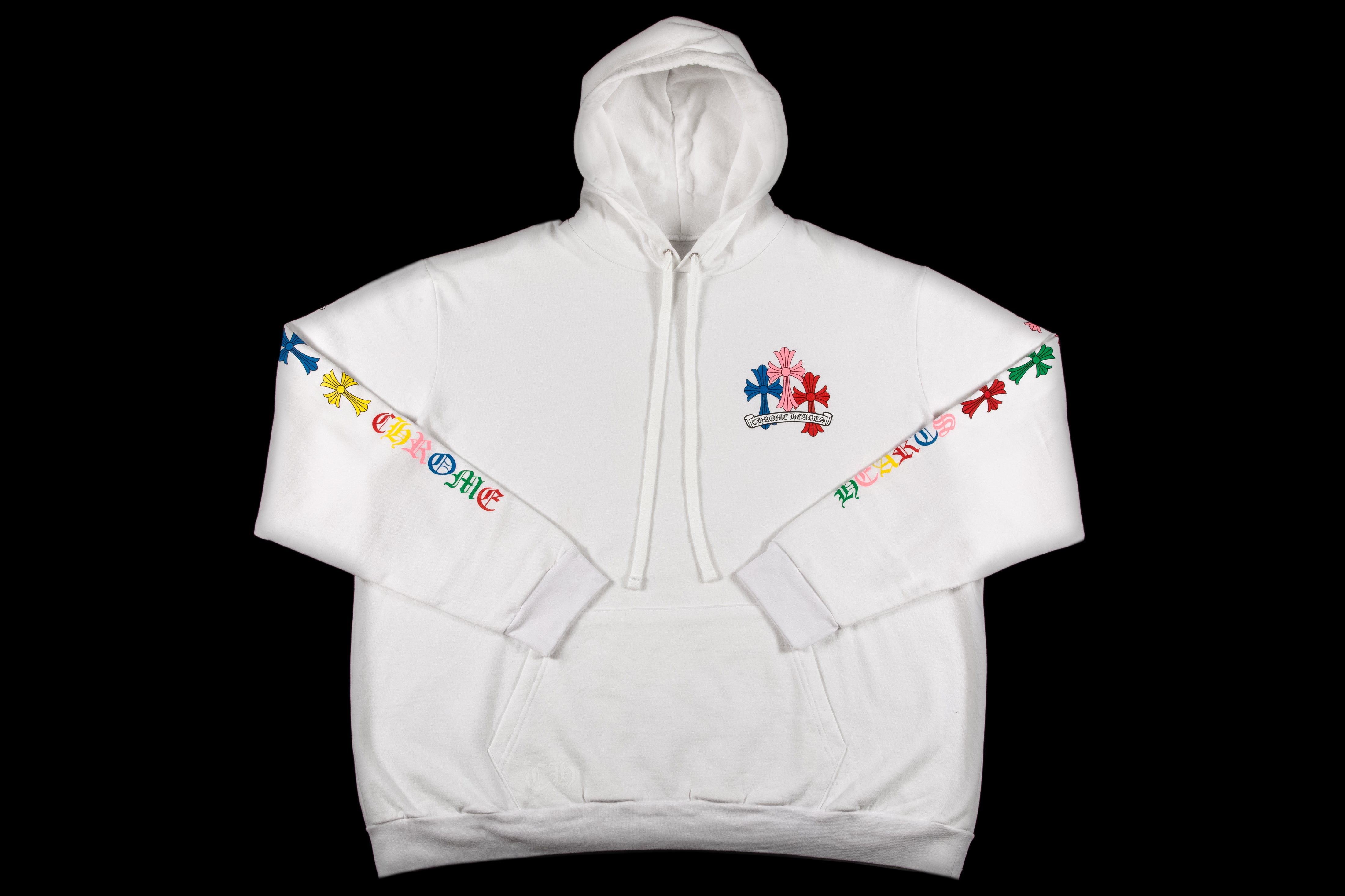 CHROME HEARTS MULTI COLOR CEMETERY CROSS HOODIE