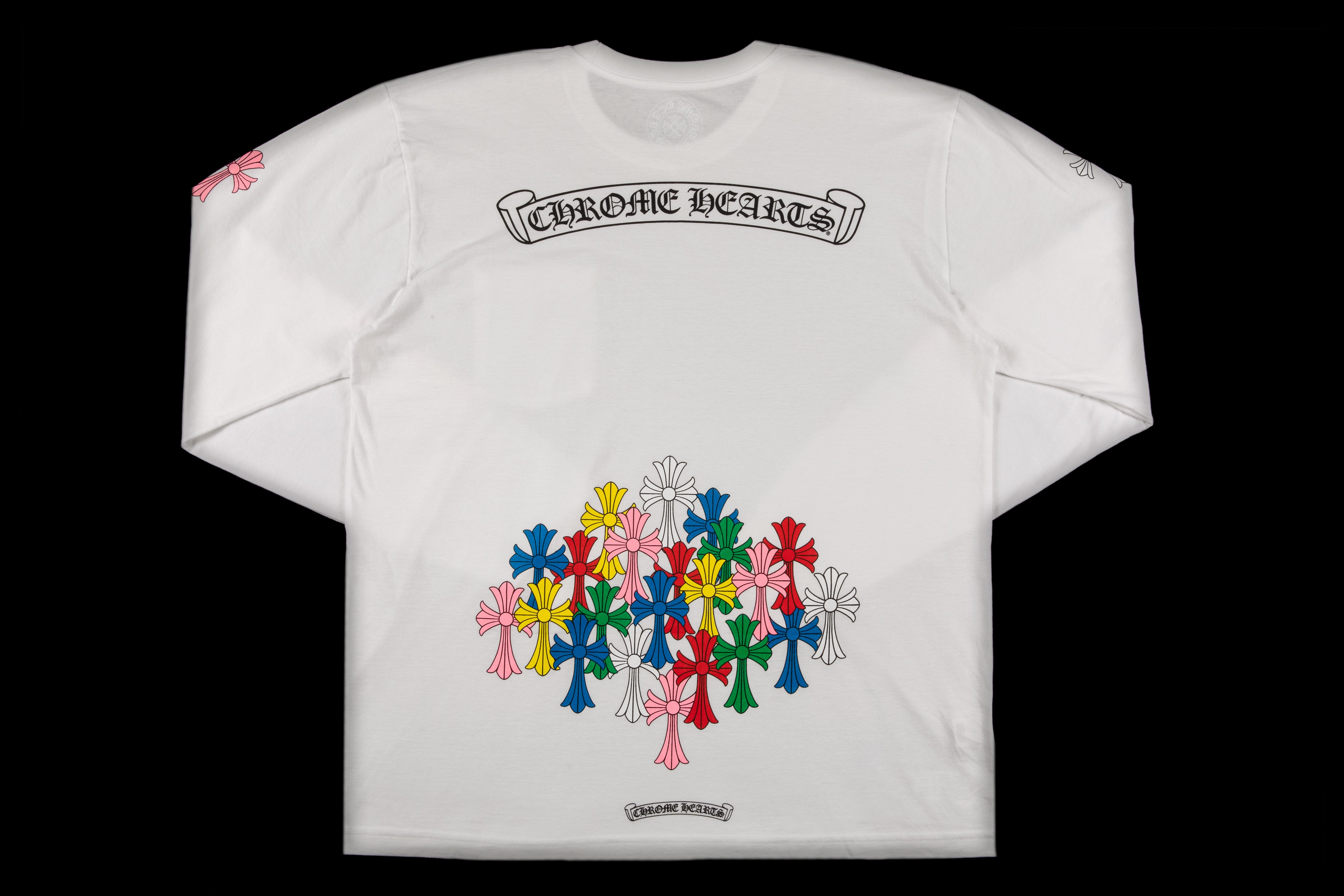 CHROME HEARTS MULTI COLOR CROSS CEMETERY L/S T-SHIRT