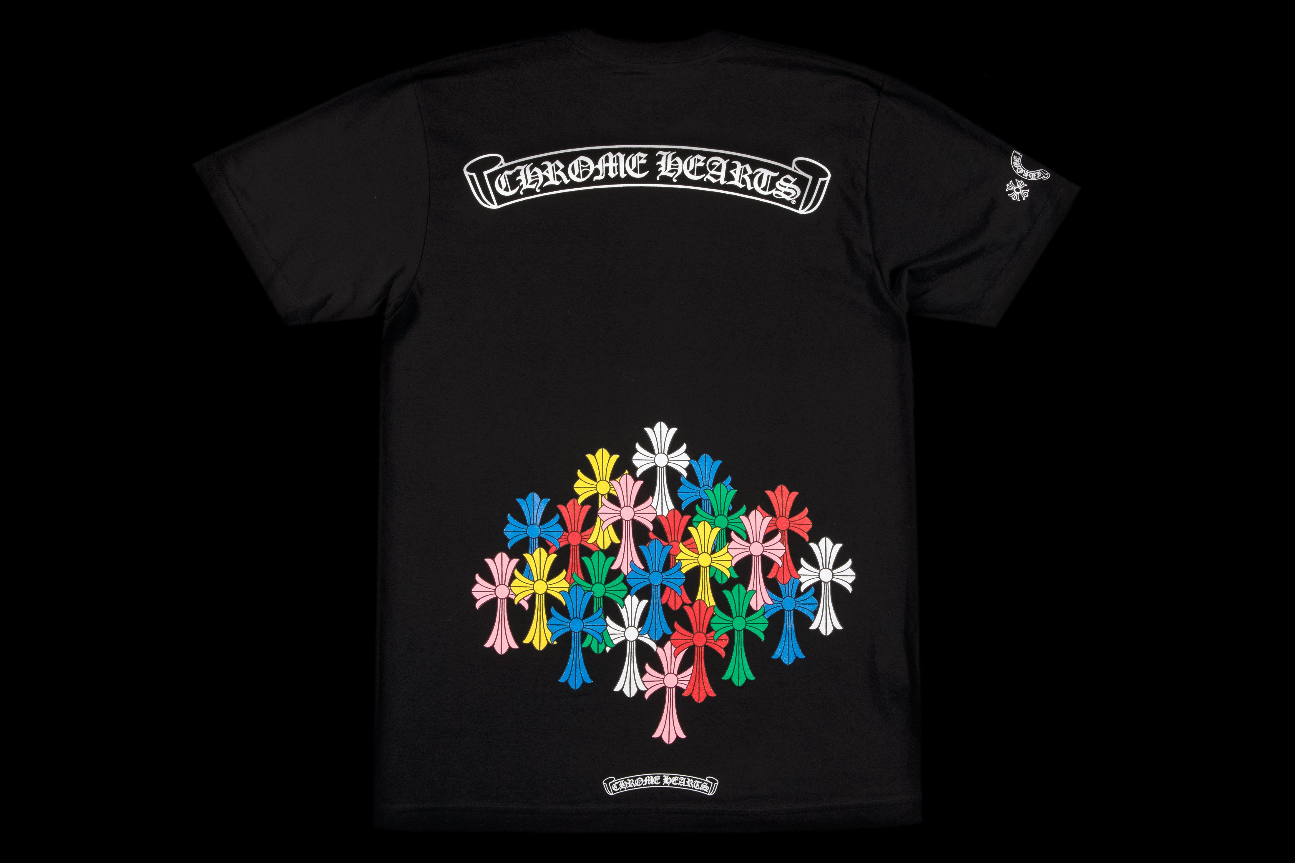 CHROME HEARTS MULTI COLOR CROSS CEMETARY T-SHIRT