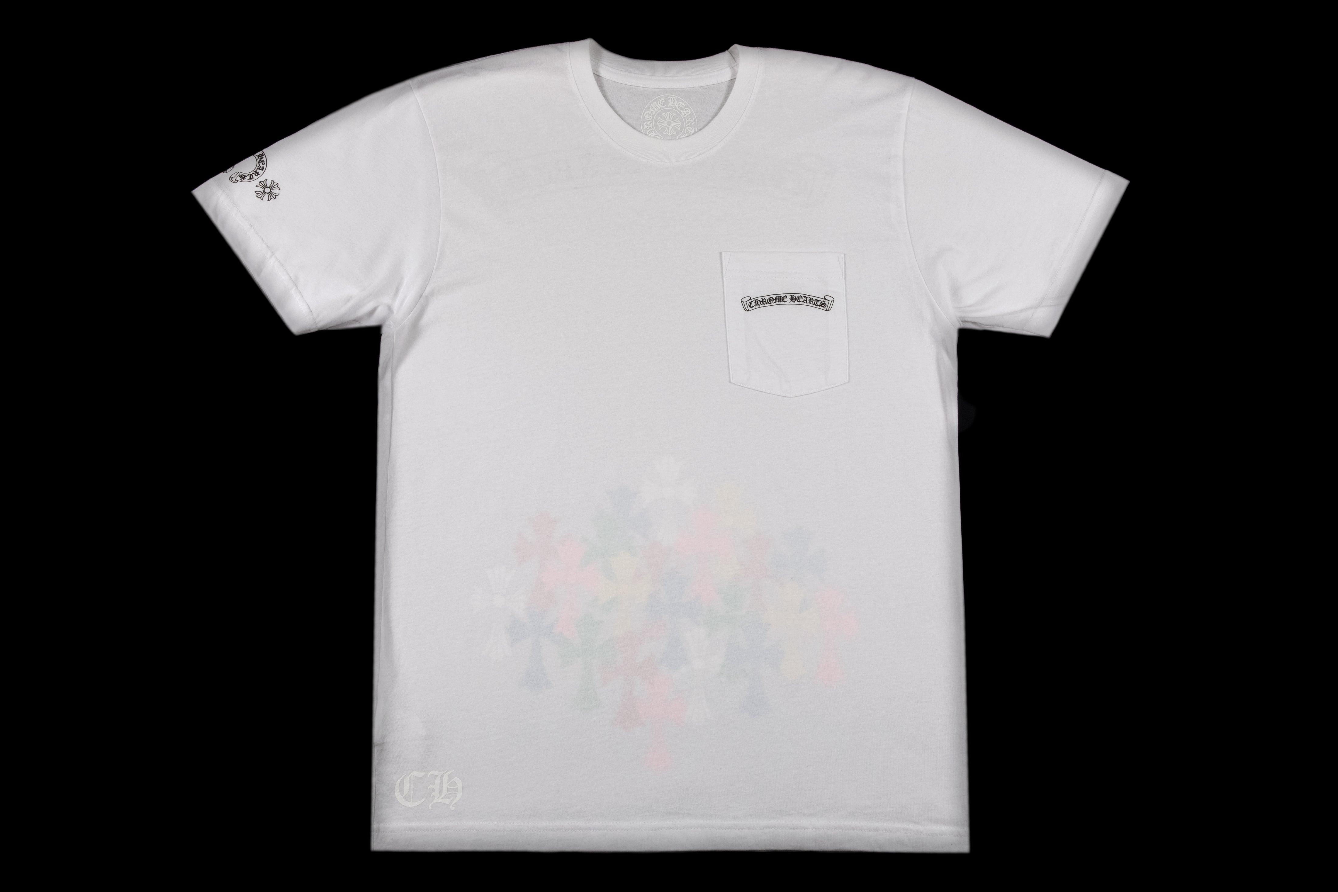 CHROME HEARTS MULTI COLOR CROSS CEMETARY T-SHIRT