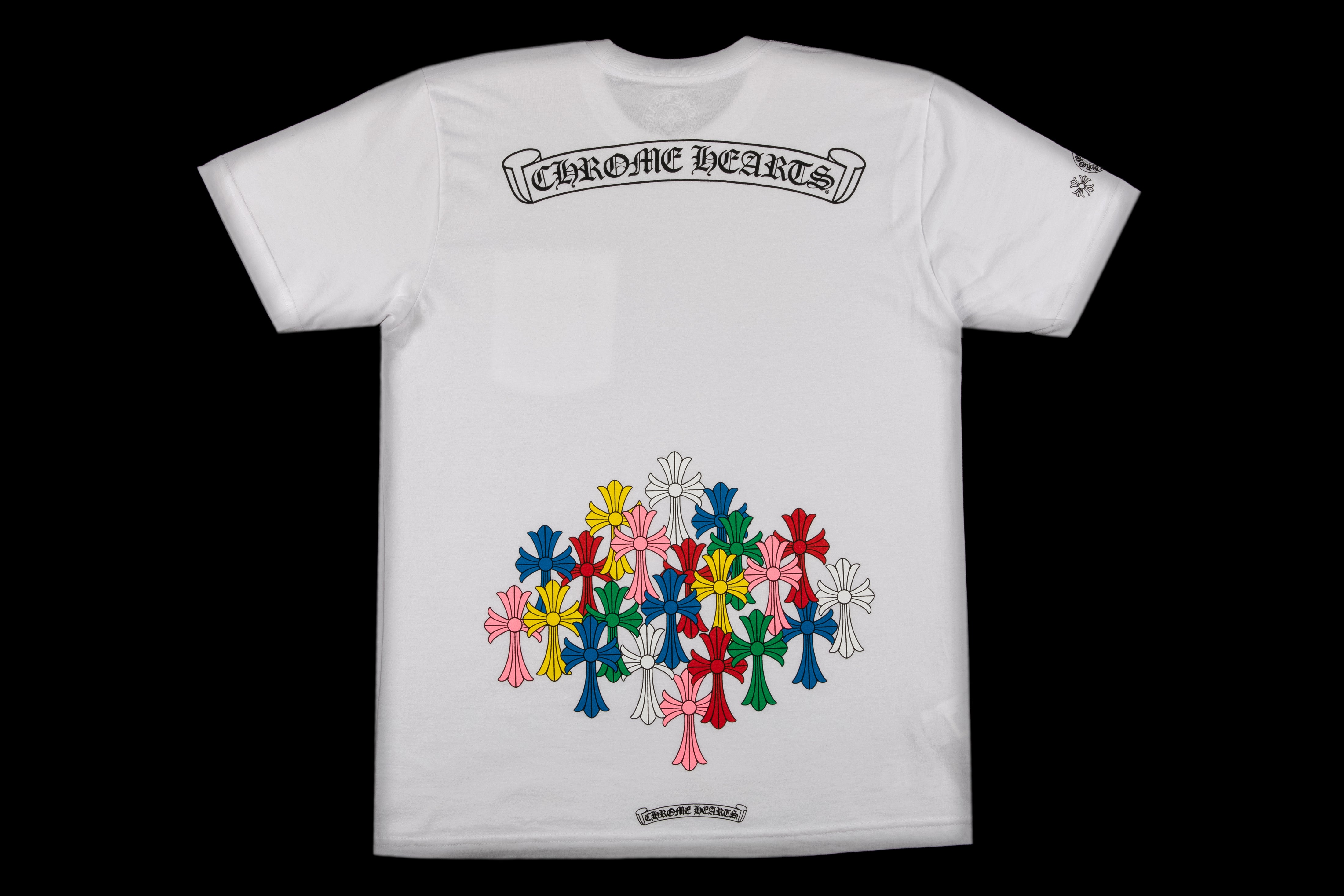 CHROME HEARTS MULTI COLOR CROSS CEMETARY T-SHIRT