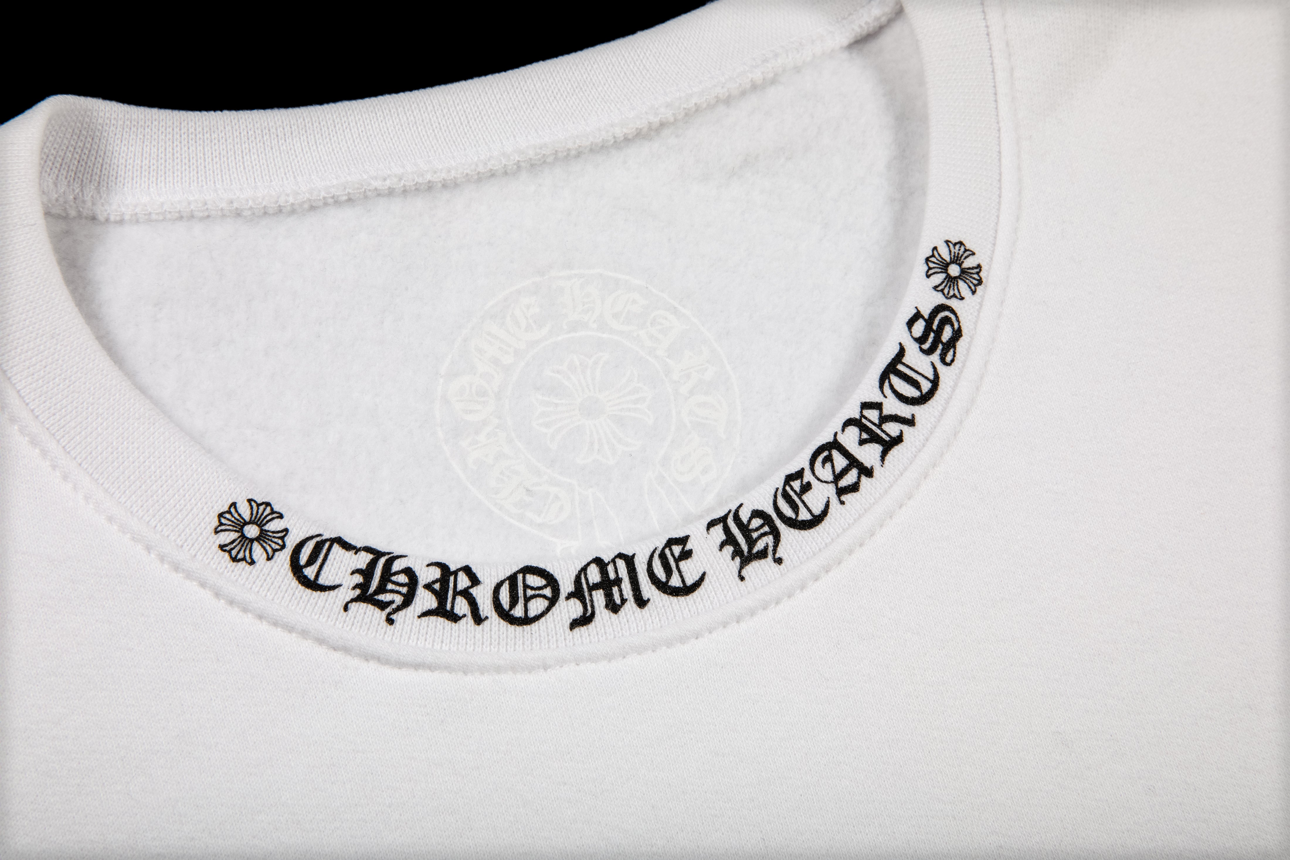 CHROME HEARTS NECK LOGO CREWNECK SWEATSHIRT