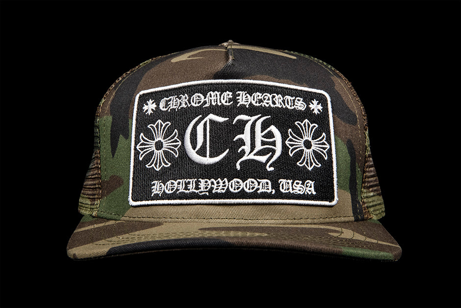 CHROME HEARTS CH HOLLYWOOD TRUCKER HAT