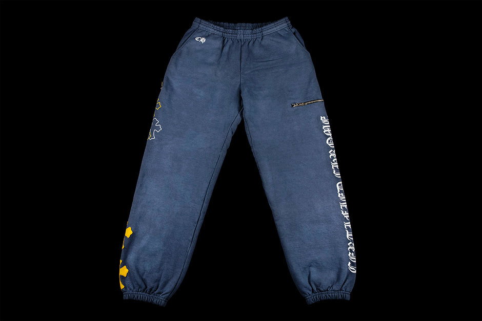 CHROME HEARTS X DRAKE CROSS PATCHES SWEATPANTS