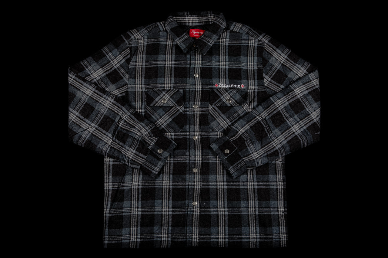 SUPREME INDEPENDENT QUILTED FLANNEL SHIRT
