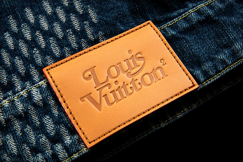 LOUIS VUITTON X NIGO GIANT DAMIER WAVES MONOGRAM DENIM JACKET