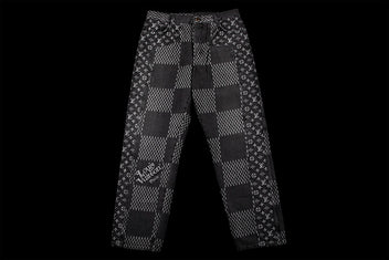 LOUIS VUITTON X NIGO WAVES DENIM MONOGRAM PANTS