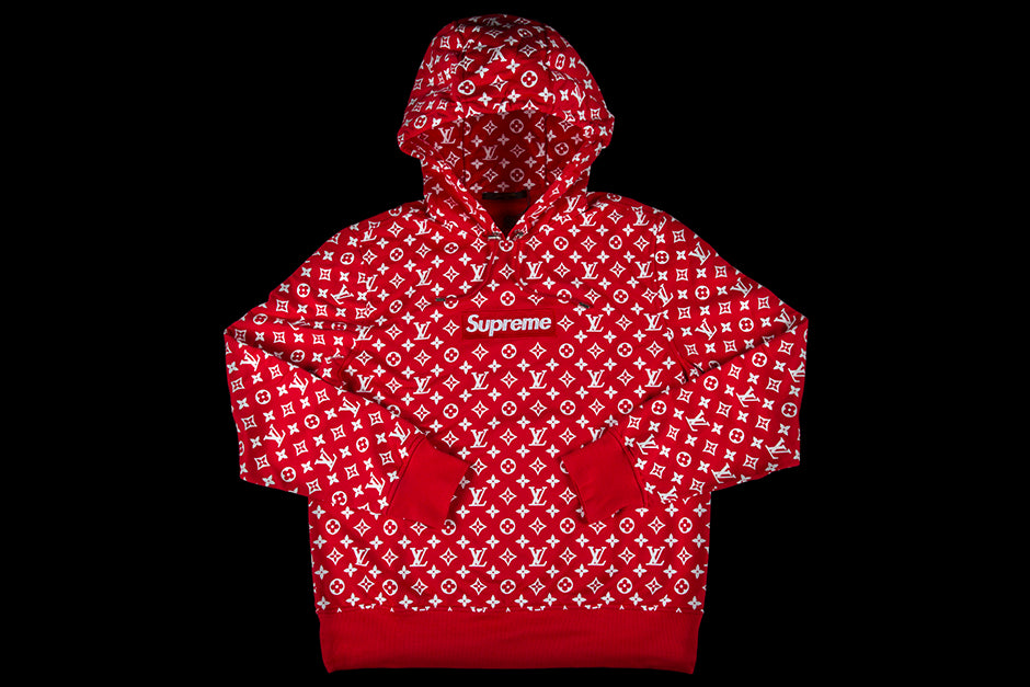 LOUIS VUITTON X SUPREME MONOGRAM BOX LOGO HOODED SWEATSHIRT