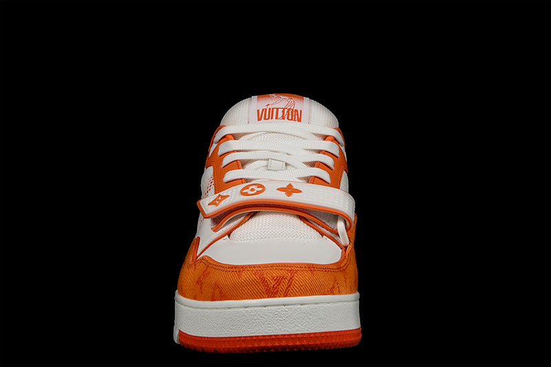 Buy Louis Vuitton Trainer Low 'Orange Monogram Denim' - 1A9ZBI