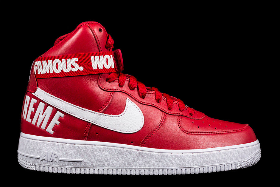 Nike Supreme x Air Force 1 High SP 'Red