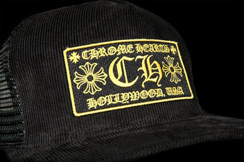 CHROME HEARTS CH HOLLYWOOD CORDUOROY TRUCKER HAT