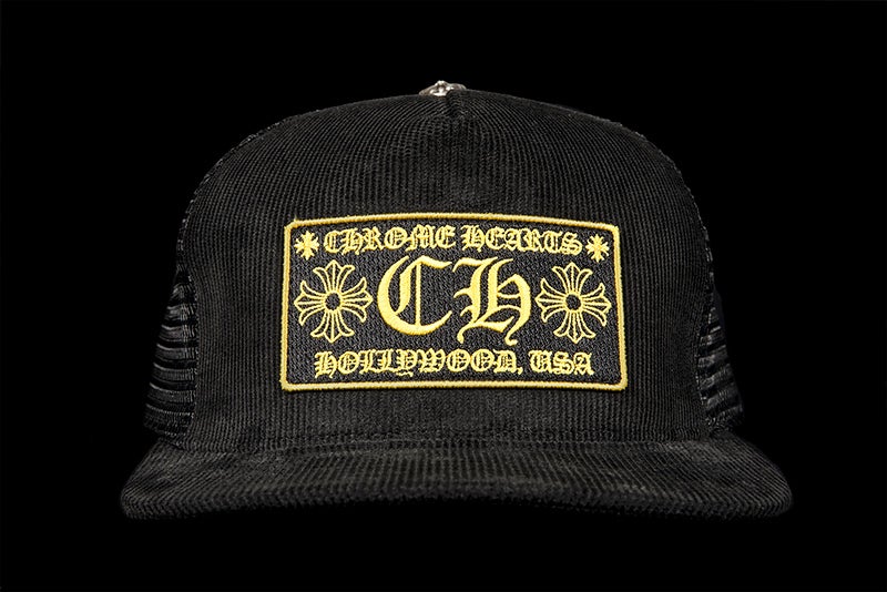 CHROME HEARTS CH HOLLYWOOD CORDUOROY TRUCKER HAT