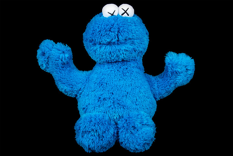 KAWS Sesame Street Uniqlo Cookie Monster Plush Toy Blue - US