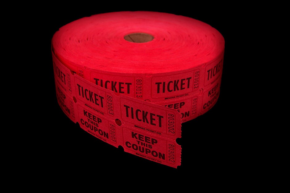 KANYE WEST RED OCTOBER RAFFLE TICKET