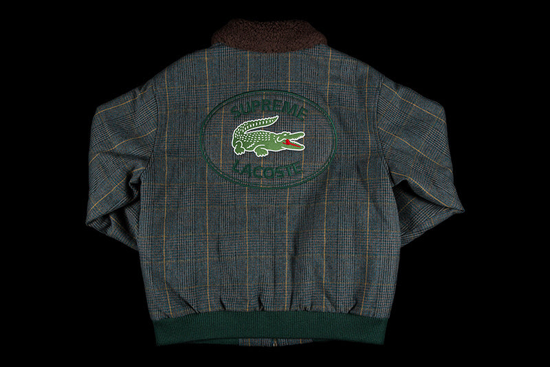 SUPREME LACOSTE WOOL BOMBER JACKET