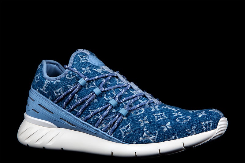 Louis Vuitton Blue Denim Monogram Fastlane Sneakers