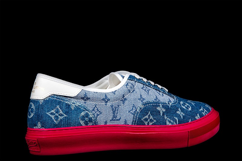 Louis Vuitton, Shoes, Louis Vuitton Trocadero Logo Denim Sneaker