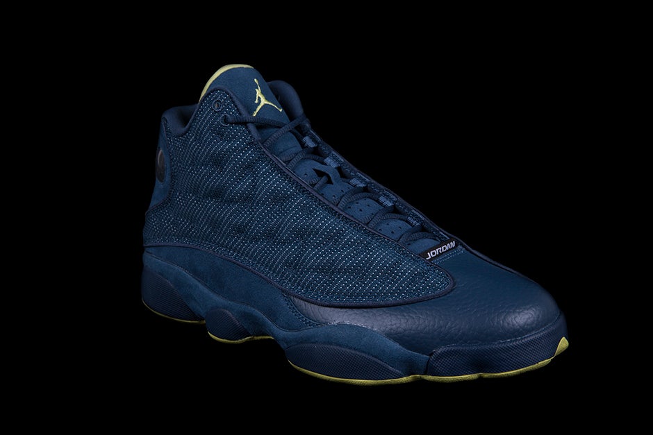 Nike Mens Air Jordan 13 Retro Squadron Blue/Electric Yellow 414571-405 