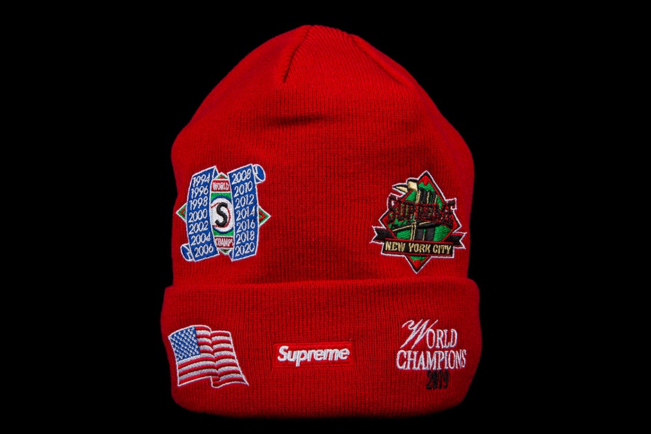 Supreme New Era Beanie (Championship) Red