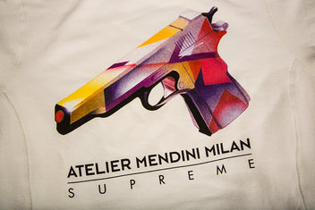 SUPREME MENDINI GUN HOODED SWEATSHIRT