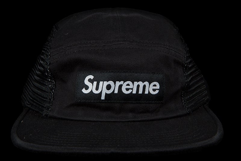 Supreme Mesh Side Panel Camp Cap / black-