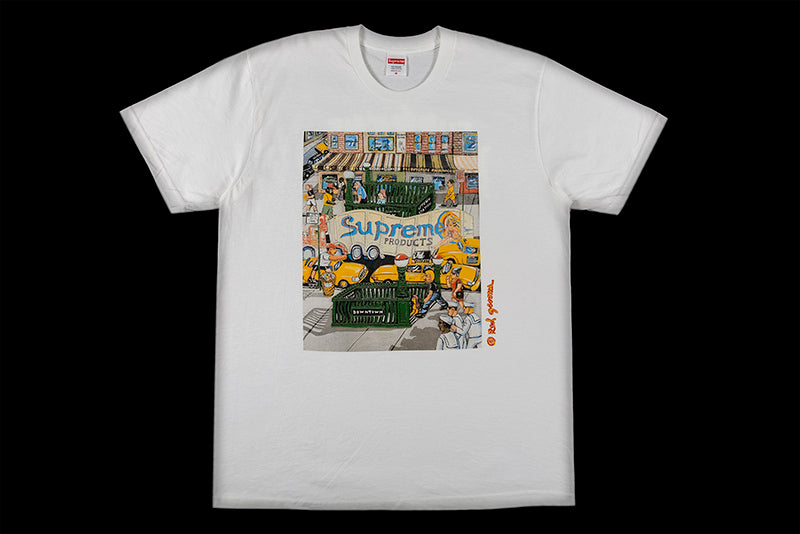 DS SUPREME FW12 Tienda Shibuya Apertura Caja de Balas Logotipo Camiseta  BLANCA Pequeña