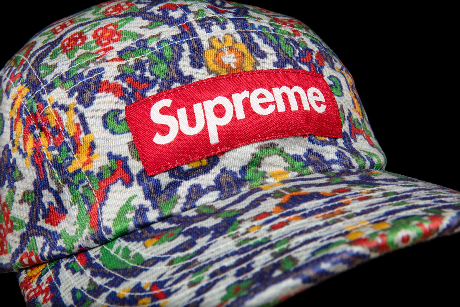 SUPREME WASHED CHINO TWILL CAMP CAP