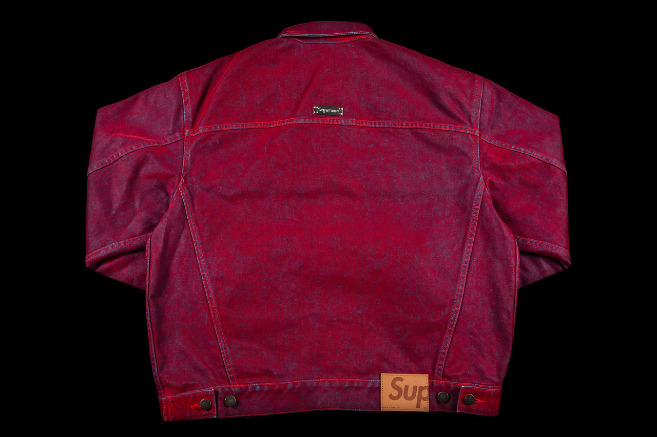 Flocked Denim Trucker Jacket - spring summer 2023 - Supreme