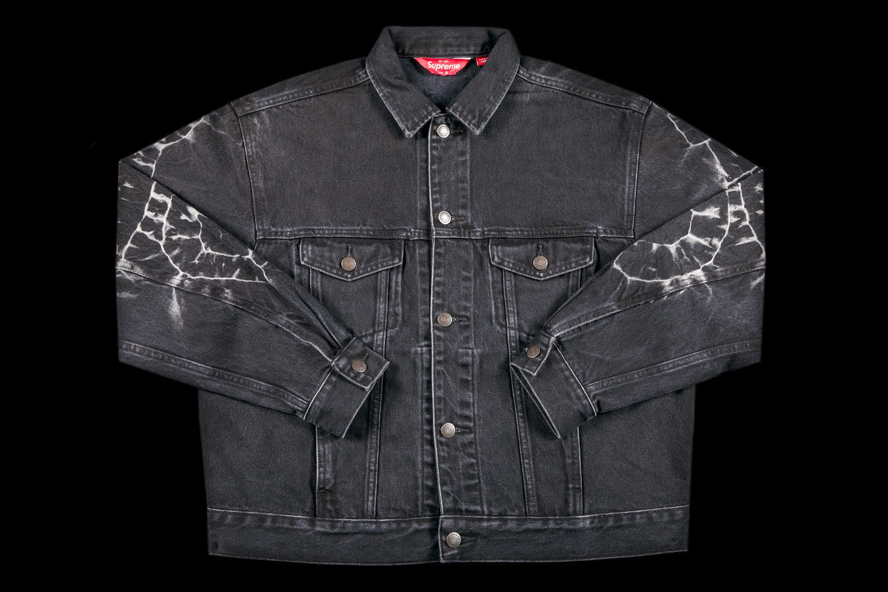 Supreme Shibori Denim Trucker Jacket 黒色-
