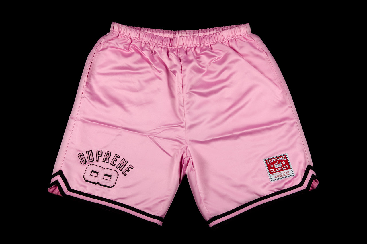 NTWRK - SUPREME MITCHELL & NESS SATIN BASKETBALL SHORT