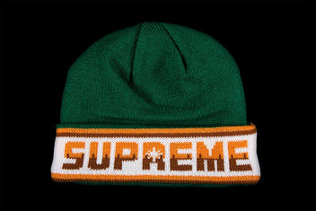 SUPREME DOUBLE LOGO FACEMASK BEANIE